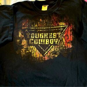 Black, “Toughest Cowboy” t shirt.